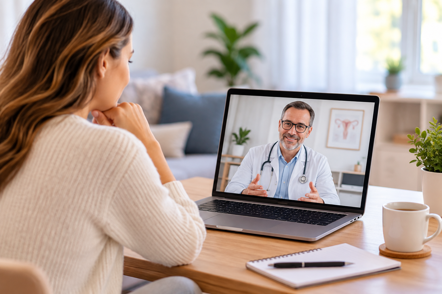 Private online gynaecological consultation